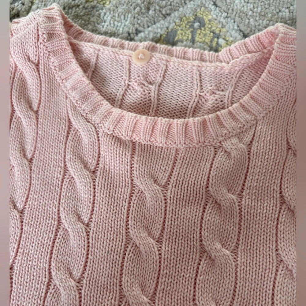 Ralph Lauren Pink Cable Knit Sweater - Picture 3 of 8